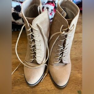 Tan booties